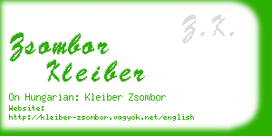 zsombor kleiber business card